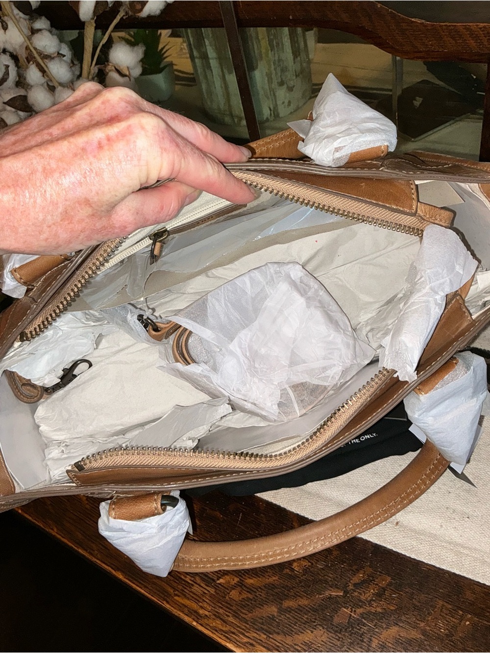 Frye Tan Leather Satchel - Picture 10 of 12
